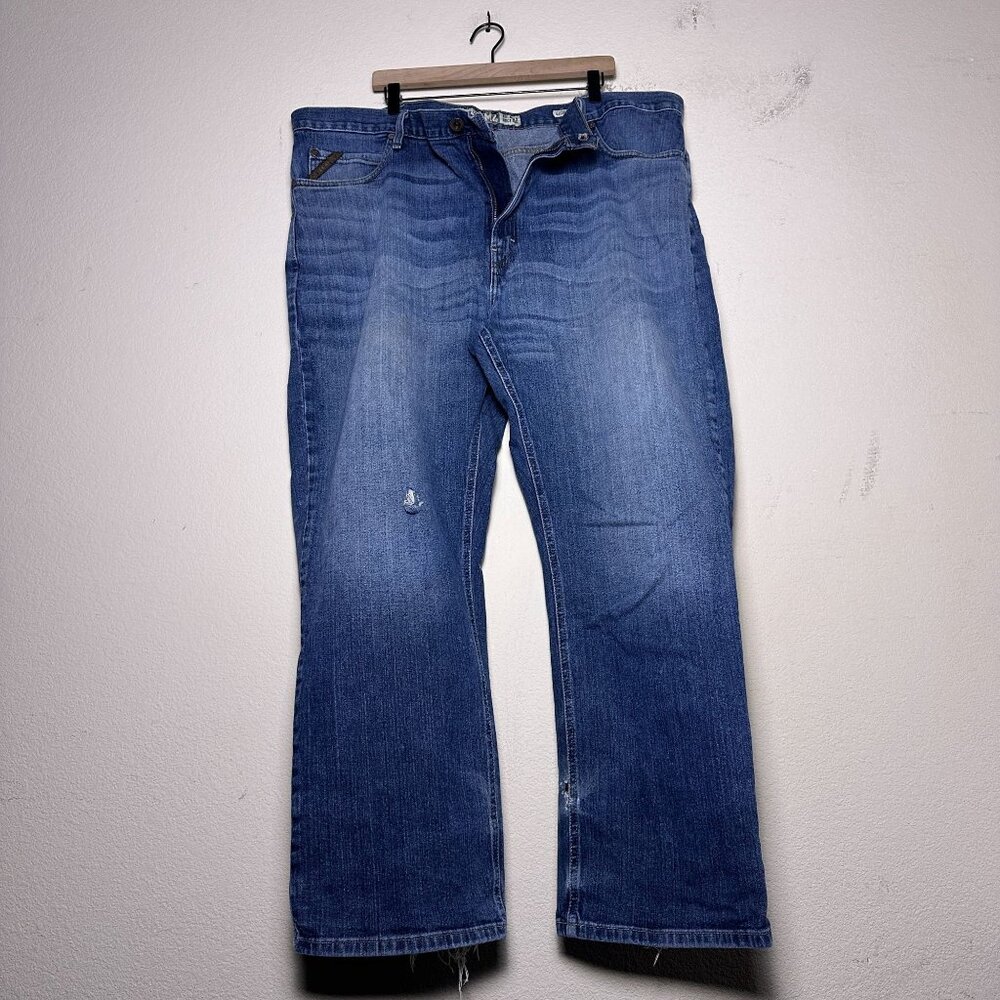 Ariat M4 Relaxed Bootcut Legacy Denim Jean Pant Men 44/30 Distressed Western